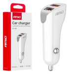 Autolaadija 2x Usb-a 2.1a autole valge