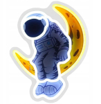 OEM neonlamp Astronaut Kuu peal, 0.4 kg