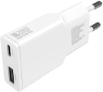 4SMARTS PDPLUG &otilde;huke 20W laadija Apple'ile, Samsungile, Xiaomi'le, USB-C ja USB-A &uuml;henduspesadega