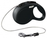 Flexi automaatne rihm New Classic XS, must, 3 m