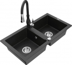 Graniidist k&ouml;&ouml;givalamu Mexen Mario koos segisti ja sifooniga, Metallic black/silver+Black