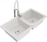 Graniitk&ouml;&ouml;givalamu Mexen Mario segisti ja sifooniga, White+White/Chrome