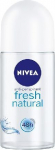 Rulldeodorant naistele Nivea Fresh Natural, 50 ml