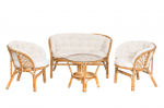 Aiam&ouml;&ouml;bli komplekt 4living Rattan Bahama, pruun/valge