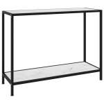 vidaXL konsoollaud, valge, 100 x 35 x 75 cm, karastatud klaas, Baltas