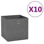 vidaXL mittekootud kangast hoiukastid 10 tk, 28 x 28 x 28 cm, hall