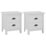 vidaXL &ouml;&ouml;kapp "Hill Range", 2 tk, valge, 46 x 35 x 49,5 cm, m&auml;nnipuit