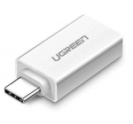 Ugreen US173 USB-A 3.0 kuni USB-C 3.1 adapter, valge