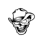 Metallist seinadekoratsioon Skull, 50x50 cm
