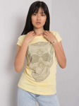 Naiste T-s&auml;rk Skull, kollane, L