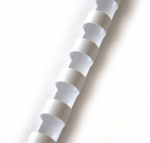 Plastikust k&ouml;itespiraalid, 8mm, 100tk, valge v&auml;rv