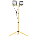 vidaXL statiiviga LED prožektor, 2 x 50 W, k&uuml;lm valge