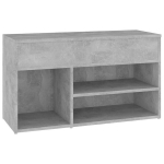 vidaXL jalatsipink, betoonhall, 80 x 30 x 45 cm, puitlaastplaat