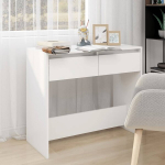 vidaXL konsoollaud, valge, 89 x 41 x 76,5 cm, puitlaastplaat, Balta