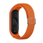 K&auml;ev&otilde;ru punutud riidest rihm Xiaomi Mi Band 3/4/5/6 oranž