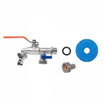 IBC adapter S60 x 6 koos kahe v&auml;ljundiga &frac12;" kraaniga ning kraaniliitmikega