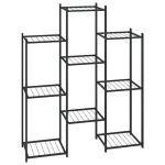 vidaXL lillealus, 83 x 25 x 100 cm, must, raud
