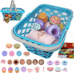 Woopie Shopping Basket with Tea Set and Sweets 26 pcs.