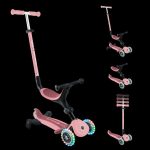 Globber go Up Active Lights 360 t&otilde;ukeratas istmega, roosa