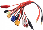 10-in-1 banaanipistik RC Lipo laadija adapteri kaabel XT90 XT60 JST EC5 T pistik Tamiya Mini Tamiya Glow Ignitor Futaba Alligator Clips RC Car DJI jaoks