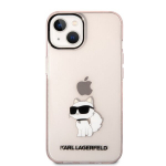 Karl Lagerfeld Ikonik Choupette iPhone 14 kaitse&uuml;mbris - roosa