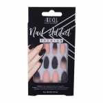 Ardell Nail Addict Premium Set (Black Stud & Pink Ombre) - Set of artificial nails with accessories 1.0ks Black Stud & Pink Ombre