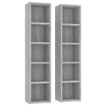 vidaXL CD-kapid 2 tk, hall Sonoma tamm, 21 x 16 x 93,5 cm, tehispuit