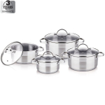 Roostevabast terasest pottide komplekt Lamart Elegant, 8-osaline