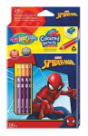 V&auml;rvilised pliiatsid koos teritajaga Colorino Marvel Spider-Man, kolmnurksed, 12 tk. /24 v&auml;rvi