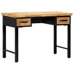 vidaXL kirjutuslaud 110 x 50 x 76 cm, toekas mangopuit