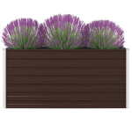 vidaXL k&otilde;rge peenrakast 160x80x45 cm, tsingitud teras, pruun