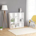 vidaXL raamaturiiul valge 98 x 30 x 98 cm puitlaastplaat