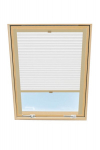 Plisseeritud kardin katuseaknale Velux, 78x118 cm, valge B-301000