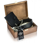 Rahakott ja v&ouml;&ouml; kinkekomplekt meestele Stevens 326A, puidust karbis