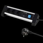 Pikendusjuhe Electraline 62553, 3 pesa + 2 USB, 2 m