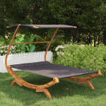 vidaXL katusega v&otilde;rkkiik, 165x198x140 cm, painutatud puit, antratsiit