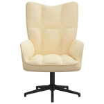 vidaXL puhketool, kreemjasvalge, samet