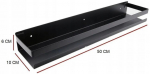 Vannitoa riiul 50x10x6 cm must matt, 10711004068