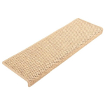 vidaXL isekleepuv trepivaip, 15 tk, 65 x 25 cm, helebeež, Kreminė spalva