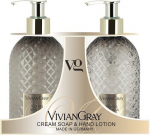 Komplekt: vedel kreem-seep ja k&auml;tekreem Vivian Gray Gemstone Ylang-ylang & Vanilla, 2 x 300 ml