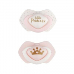 Silikoonist s&uuml;mmeetriline lutt Canpol Babies Royal Baby, 0-6 kuud, 2 tk, 22/650, pink
