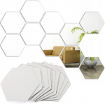 Dekoratiivsed, akr&uuml;&uuml;lpeegli kuuekandilised kleebised, 12 tk