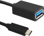 Qoltec - Kabel USB 3.1 typ C męski | USB 3.0 A żeński | 0.2m
