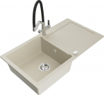 Graniidist k&ouml;&ouml;givalamu Mexen Leo koos segisti ja sifooniga, Beež+Must/Kroom