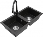 Graniidist k&ouml;&ouml;givalamu Mexen Mario koos segisti ja sifooniga, Metallic black/silver+Black