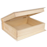 Suur puidust raamatukarp kaanega 24 x 19 x 7,5 cm Creative Deco