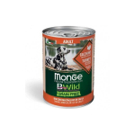 Teraviljavaba m&auml;rgtoit koertele Monge Bwild Dog Adult Chunkies Grain Free kalkuni, k&otilde;rvitsa ja suvik&otilde;rvitsaga 400g