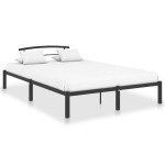 vidaXL voodiraam, must, metall, 140 x 200 cm, Juoda