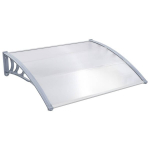 vidaXL ukse varikatus, hall, 120 x 100 cm, PC