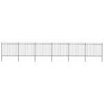 vidaXL terava otsaga aed, terasest, 10,2 x 1,5 m, must